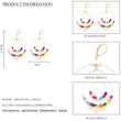 Beaded Rainbow Circle Earrings