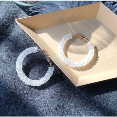 Geometric Crystal Hoops - Sophistycats Jewelry