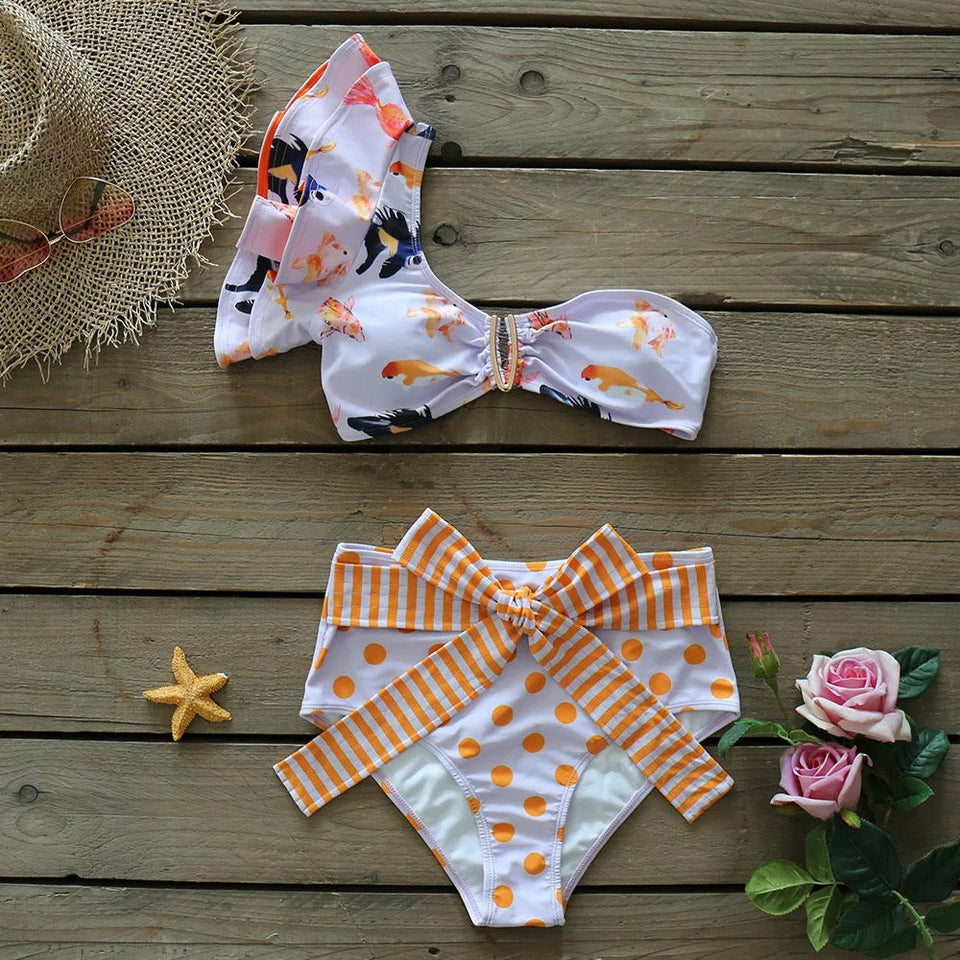 2 Piece Ruffle Swimsuit
