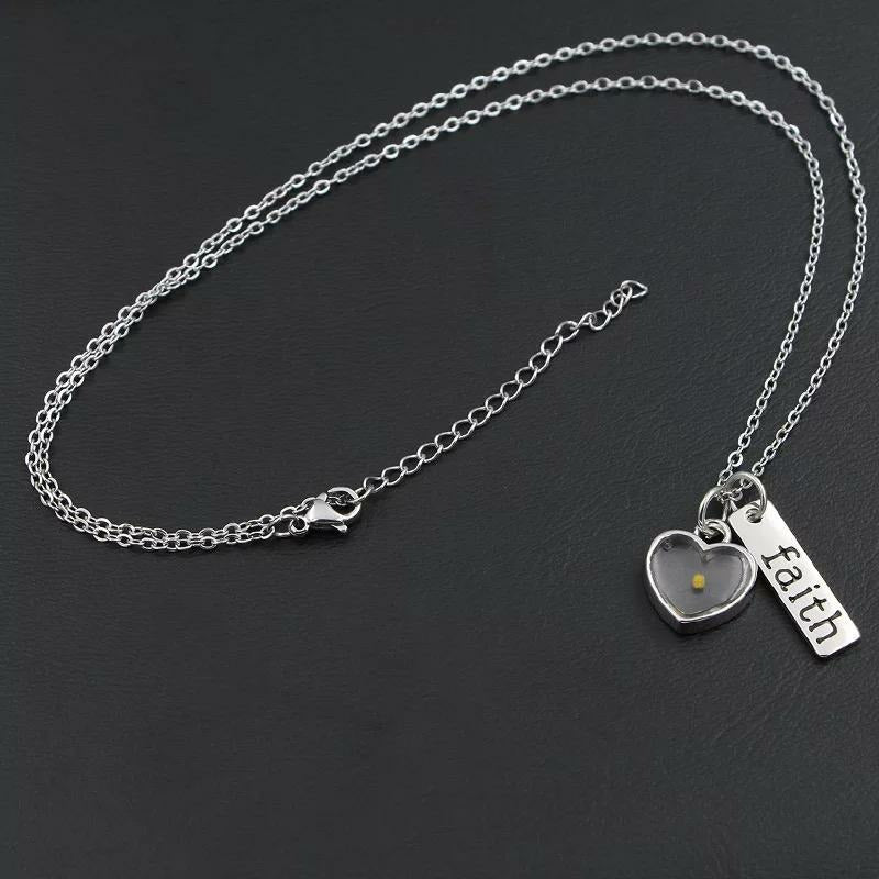 Faithful Seed Silver Stainless Steel Necklace
