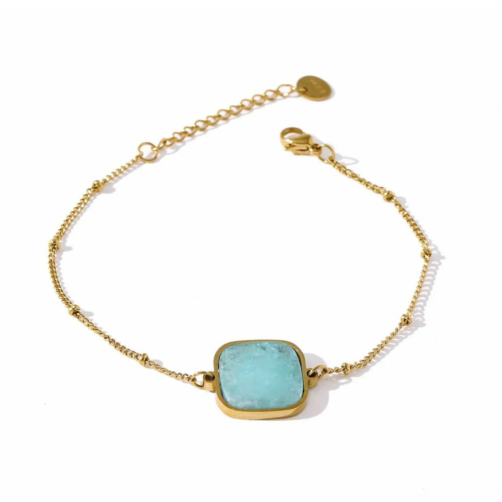 Aves Turquoise and Gold Bracelet