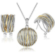 Intertwined Two Tone Designer Inspired Necklace