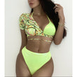 Thong Bikini Swimsuit - 3 Piece Lime Green
