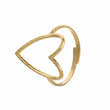 Hollow Heart Ring Gold 