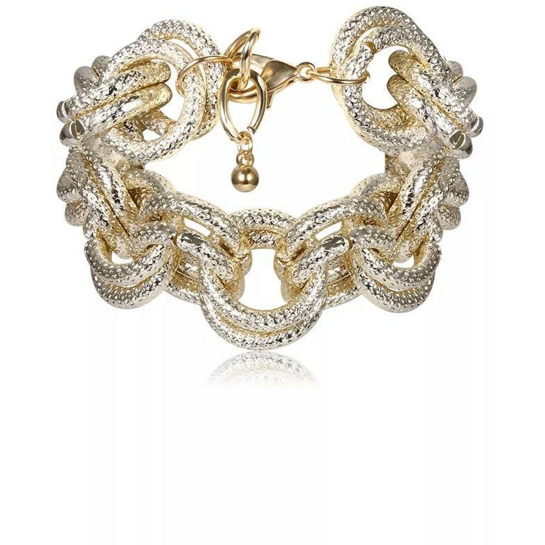 Malia Double Chain Choker Necklace & Bracelet Set
