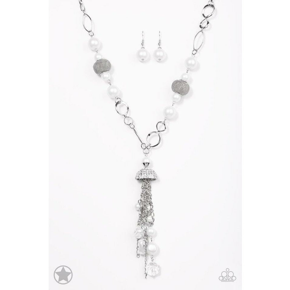 Designated Diva - White Necklace - Sophistycats Jewelry