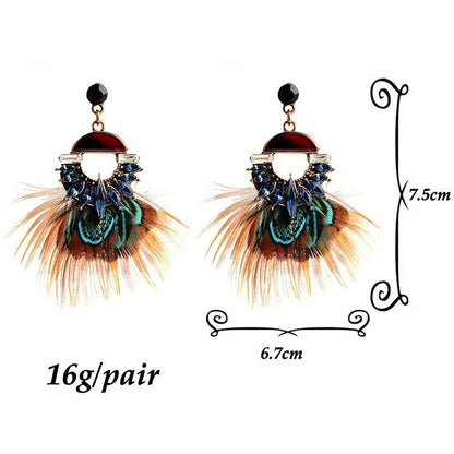 Saxons Feathered Earrings