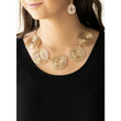 Gold swirl metal statement  necklace 