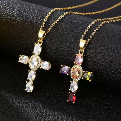 Zircon Cross Necklace