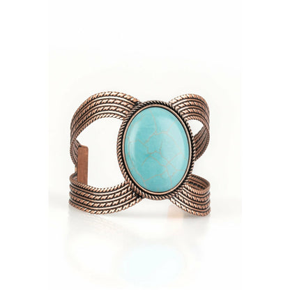 Pressed Copper Cuff Bracelet