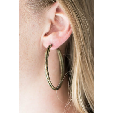 Brass sleek hoops