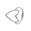 Hollow Heart Ring Silver 