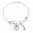 Love Faith Christian Gift - Mustard seed faith stainless steel silver bracelet 