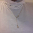 Moon Star Double Pendant Stainless Steel Gold Neckalce