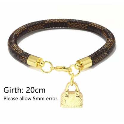 Bag Charm Snake Leather Bracelet