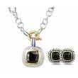 Designer Inspired Necklace with matching earrings- Gold and Silver Two Tone Jewelry