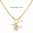 Victoria Ball Charm Necklace - Gold or Silver