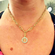 Ankh Pendant Paper Clip Necklace