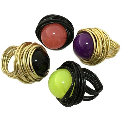 Partay Handmade Wire Big Stone Ring