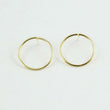 Stainless steel round hoop earrings gold