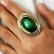 Partay Handmade Wire Big Stone Ring