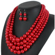 Sandra Multilayered Pearl Necklace Set - Sophistycats Jewelry