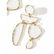 White and Gold Summer Fun Statement Earrings