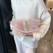 Viola Feather Gatsby Clutch Crossbody Bag