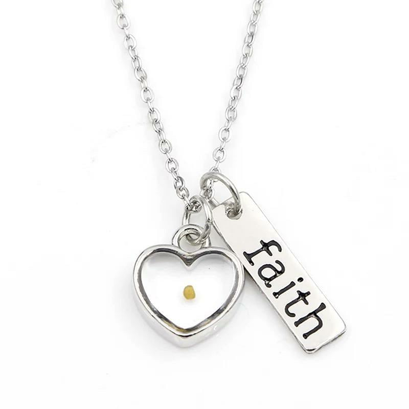 Faith Mustard Seed Silver Necklace 
