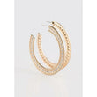 Rhinestone Gold Hoop Earrings 