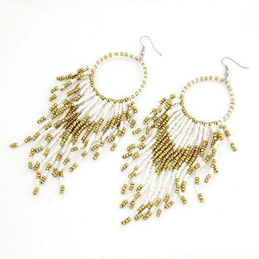 Gorgeous Handmade Beaded ‘Shonda’ Chandelier Earrings
