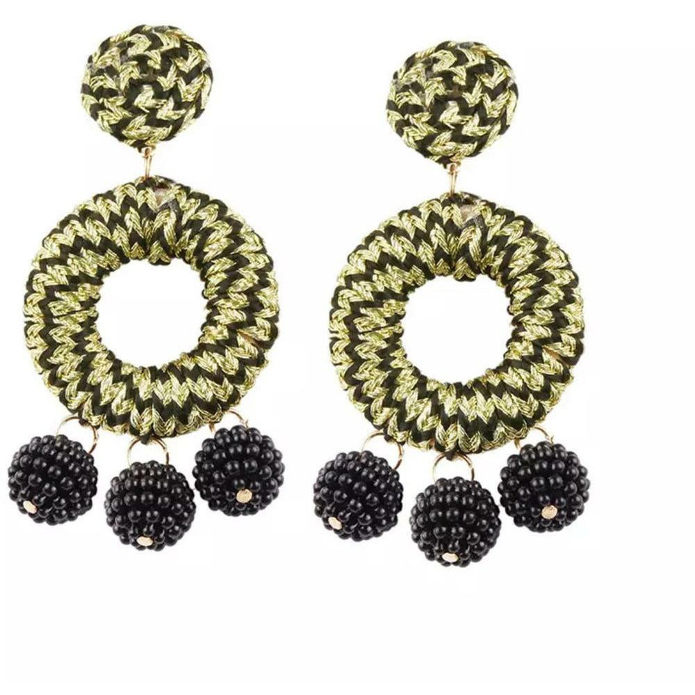 Bohemian ‘Pom-Pom’ Statement Tassel Drop Earrings - Sophistycats Jewelry