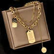2 layers necklace features delicate chains and inspiring pendants