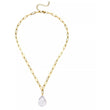 Kinsly Drop Pearl Paper Clip Necklace