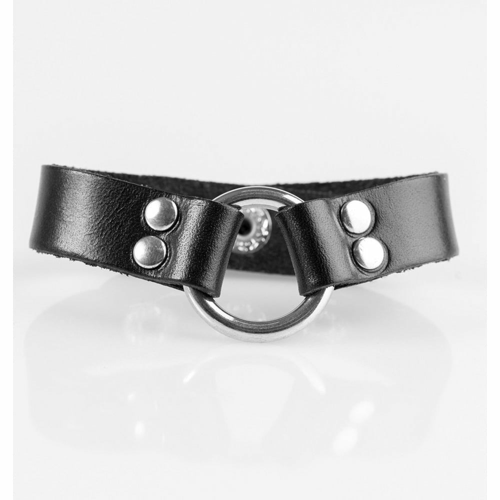 Outlawed Urban Black Leather Bracelet - Sophistycats Jewelry