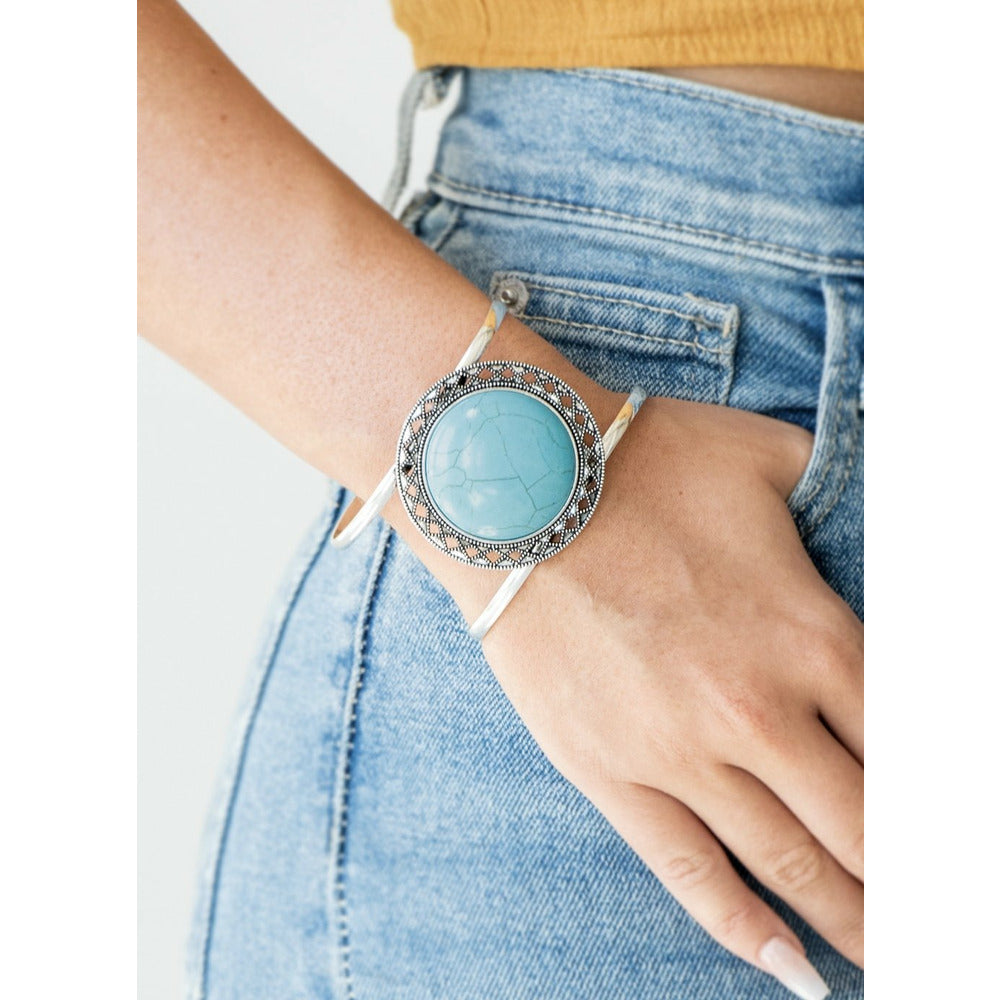 Turquoise blue cuff bracelet