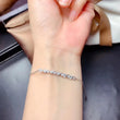 Flawless Moissanite Heart Bar Necklace, Bracelet and Ring Set