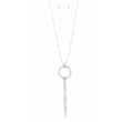 Set -  Long Tassel Silver Rhinestone