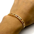 Hollow Roman Numeral Bangle Bracelet