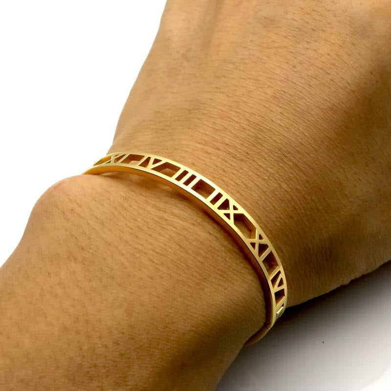 Roman numeral outlet bangle bracelet