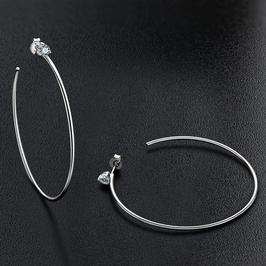 Moissanite Diamond Hoop Earrings