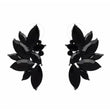 Black Rhinestone Statement Stud Earrings 