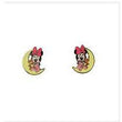 Disney Minnie Mouse on Moon Stud Earrings Rose Gold