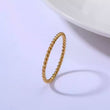 Stainless steel gold midi stacking ring