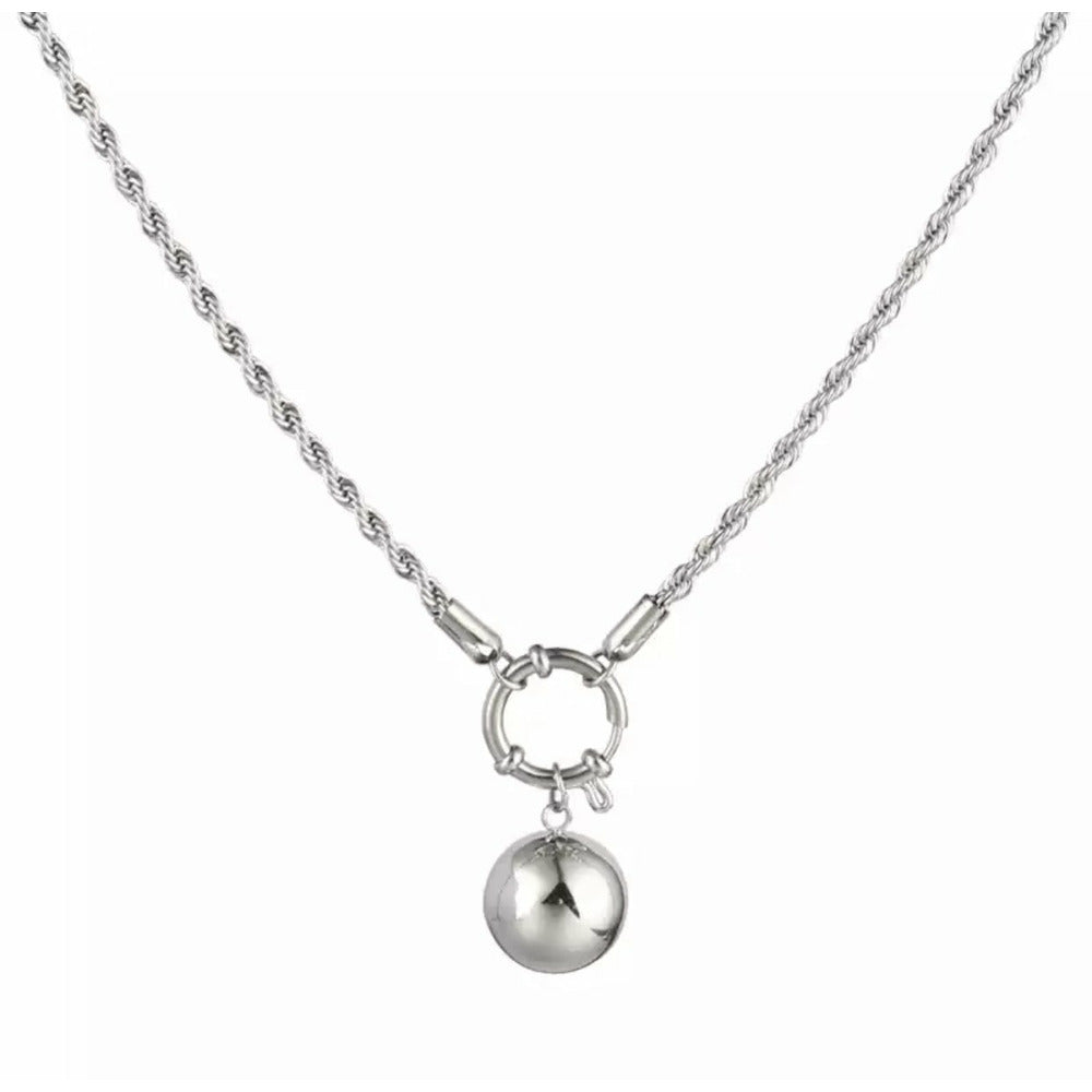 Ball Charm Necklace - Gold or Silver