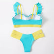 Kulai Ruffle Thong Bikini Swimsuit