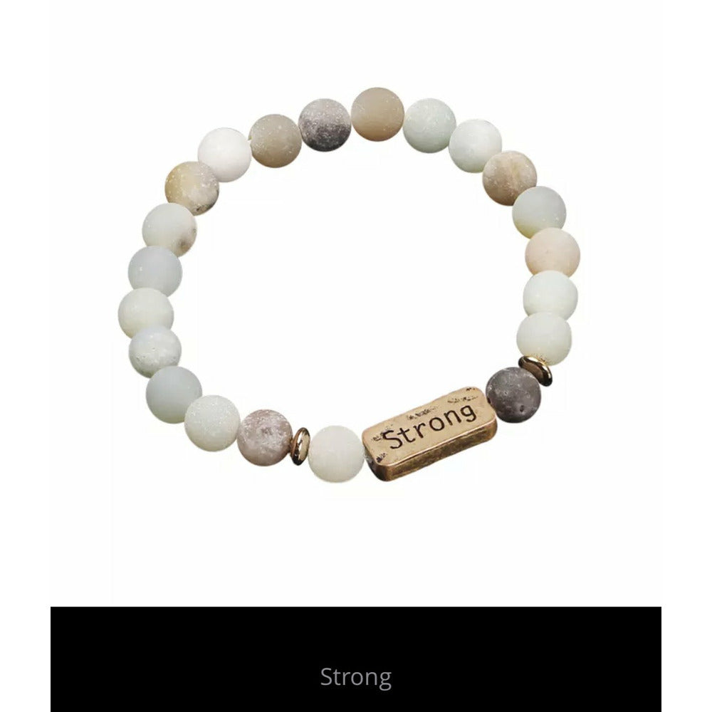 Inspirational message bracelet - strong