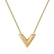 V Gold minimalist necklace