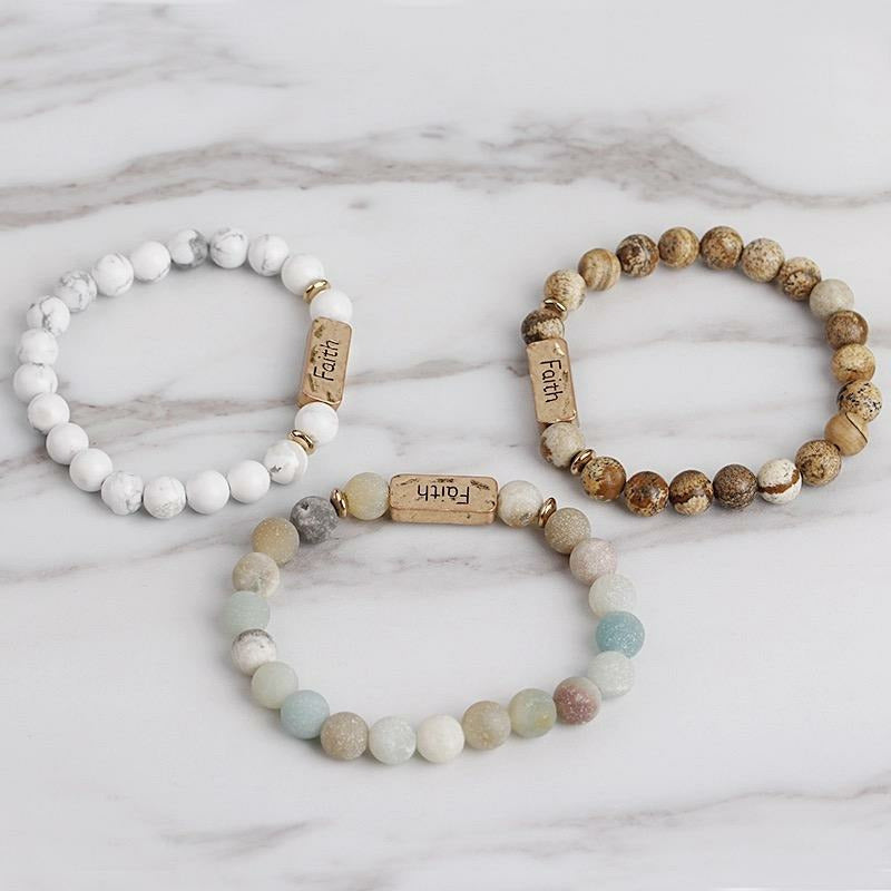 Inspirational message bracelet- faith