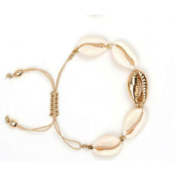 Beach Cowrie Shell Necklace and Bracelet Set